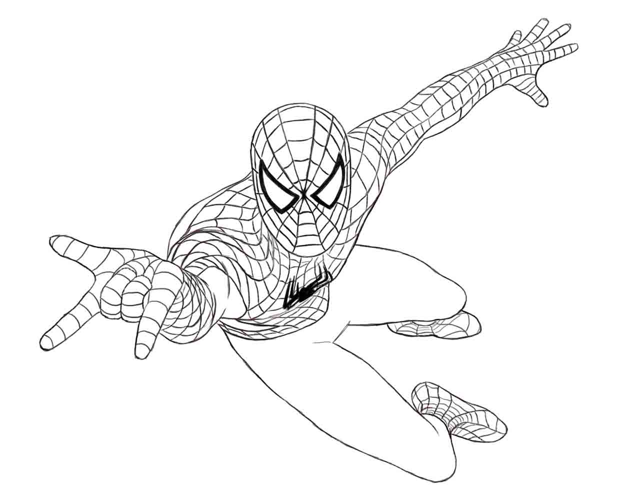Dibujos de Spiderman (El hombre araña) - Imprimir Para Colorear