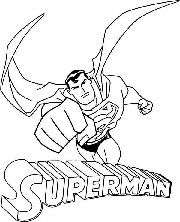 Dibujo de Clark Kent se convierte en Superman para colorear
