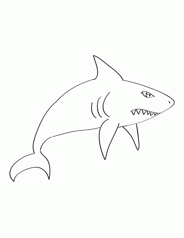 Dibujos de Tiburones - Imprimir Para Colorear